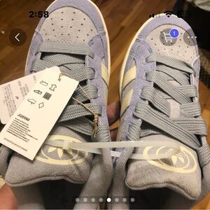 Adidas Men's Purple and Cream Athletic Shoes